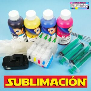 Pack Cartuchos Recargables con tinta de Sublimación