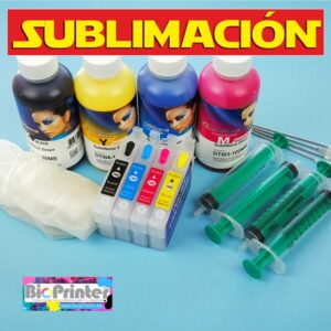 Pack Cartuchos Recargables con tinta de sublimación
